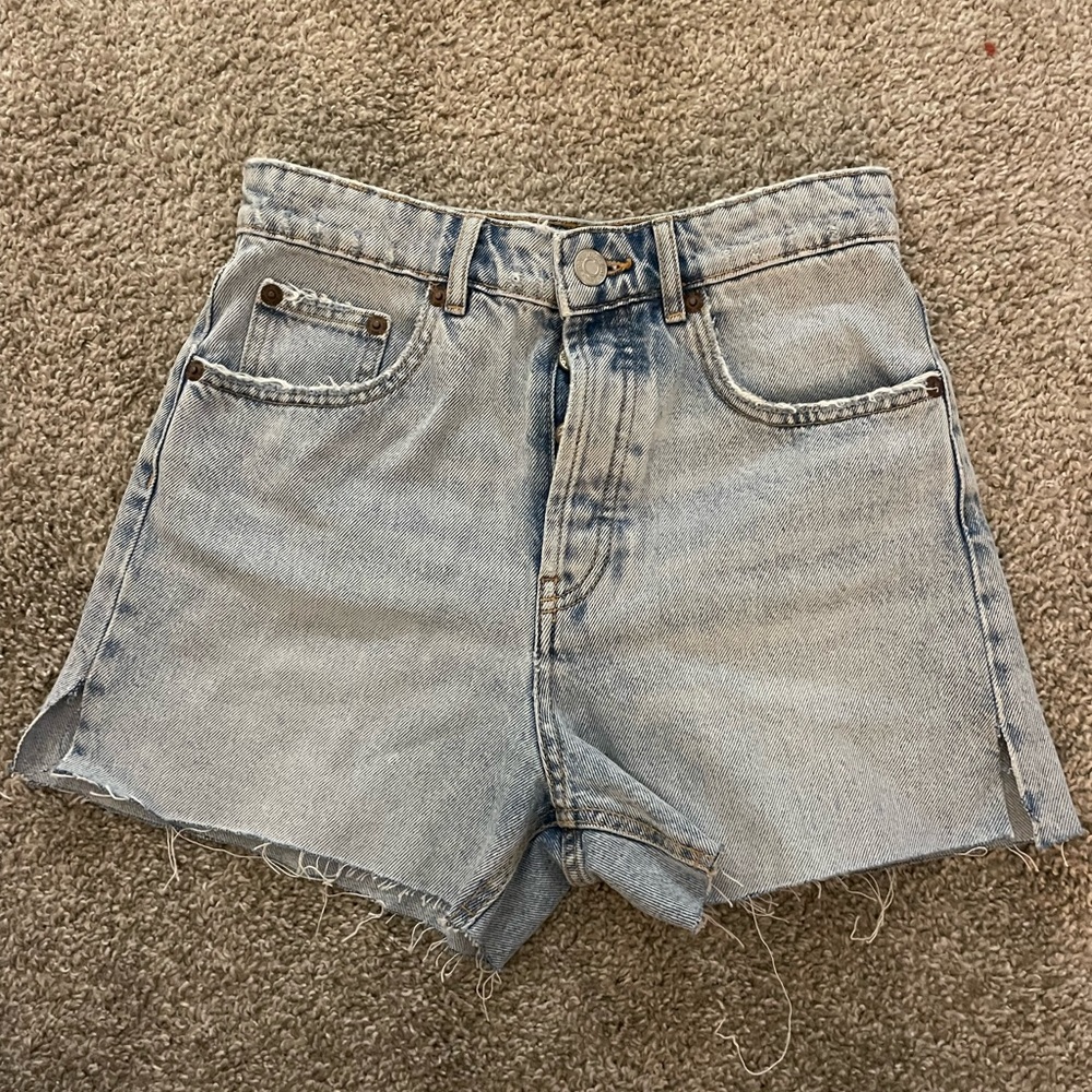 Zara High Rise Jean Shorts